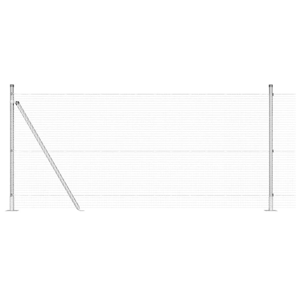 vidaXL Φράχτης Γαλβανισμένου Συρμάτινου με 13 Πτερυγικούς Πόλους 1x100 μ