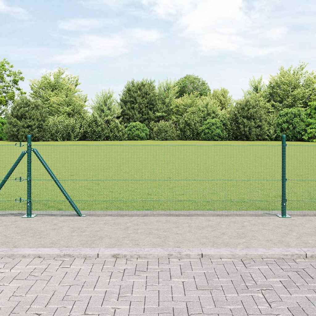 vidaXL Συρματόπλεγμα με Σκυρόδεμα 25 x 0,5 m PVC-Επικαλυμμένο Ατσάλι