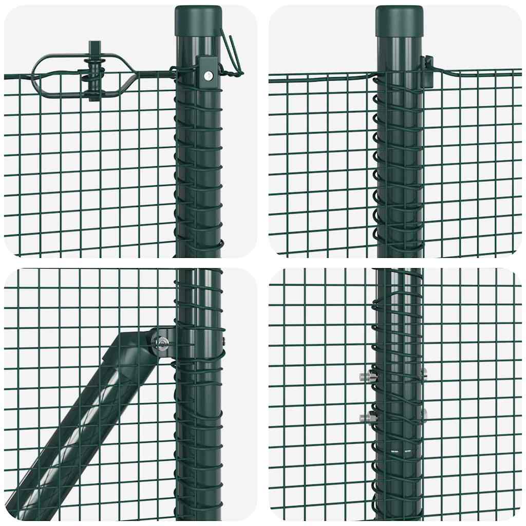 vidaXL Συρματόπλεγμα με Σκυρόδεμα 25 x 1,6 μ PVC-Επικαλυμμένο Ατσάλι
