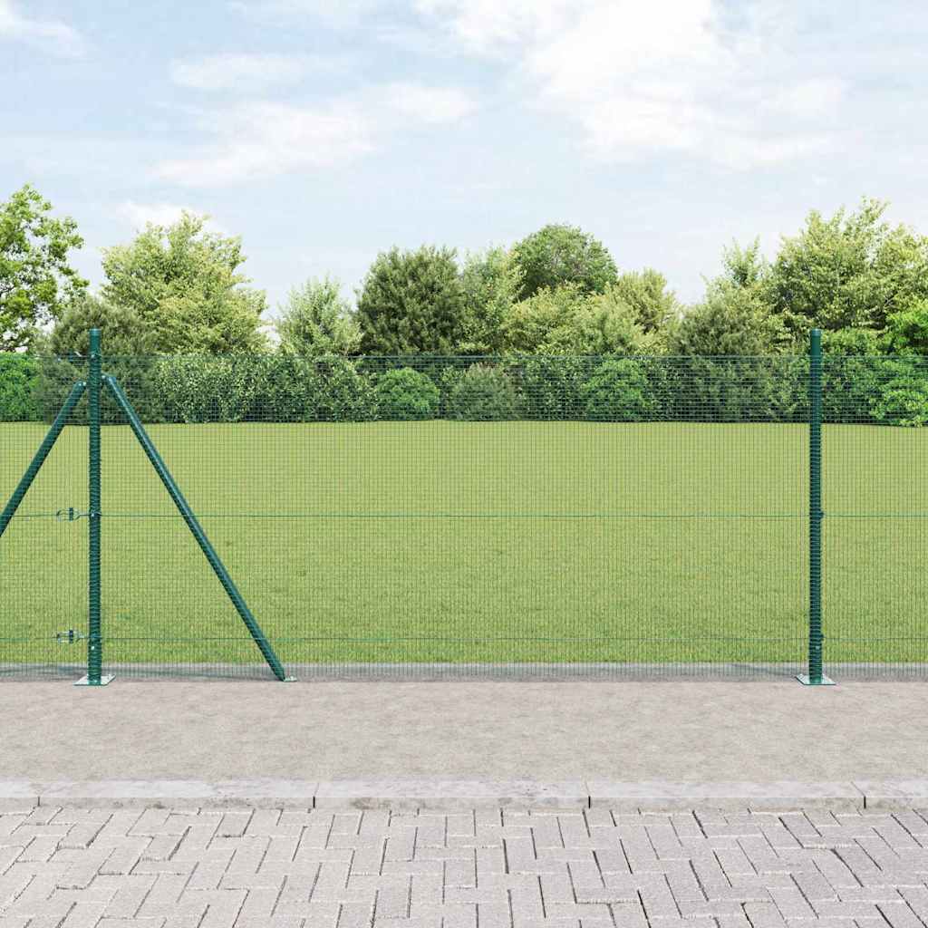 vidaXL Συρματόπλεγμα με Σκυρόδεμα 50 x 0,8 m PVC-Επικαλυμμένο Ατσάλι