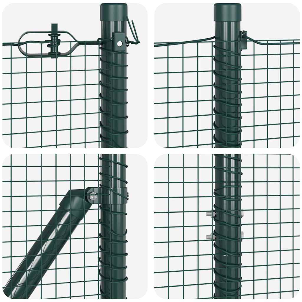 vidaXL Συρματόπλεγμα με Σκυρόδεμα 50 x 1,5 m PVC-Επικαλυμμένο Ατσάλι