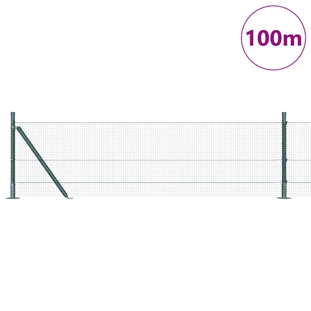 vidaXL Συρματόπλεγμα με Σκυρόδεμα 100 x 0,6 μ PVC-Επικαλυμμένο Ατσάλι