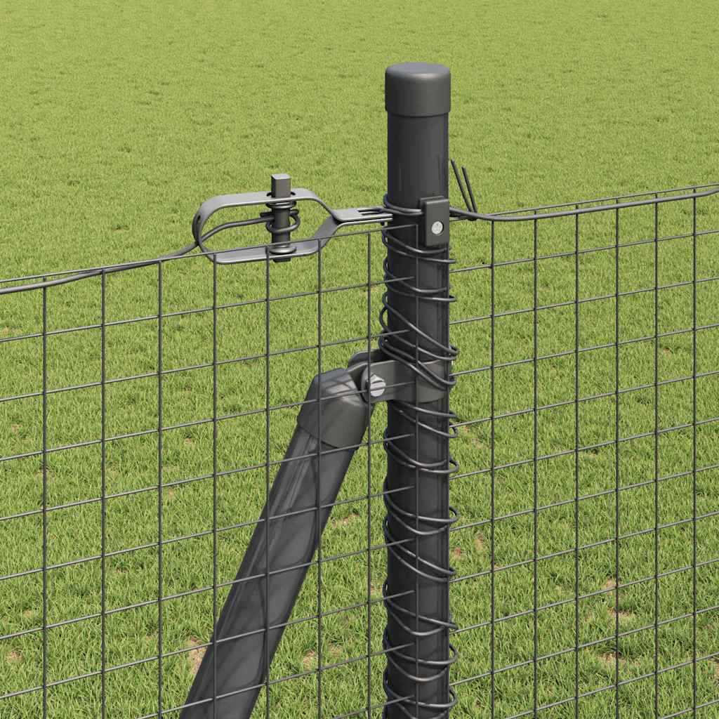 vidaXL Συρματόπλεγμα με 7 Στήλες Γκρι 1.6x10 μ Χάλυβα