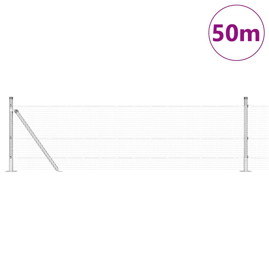 vidaXL Συρματόπλεγμα με Σκυρόδεμα 50 x 0,6 μ PVC-Επικαλυμμένο Ατσάλι