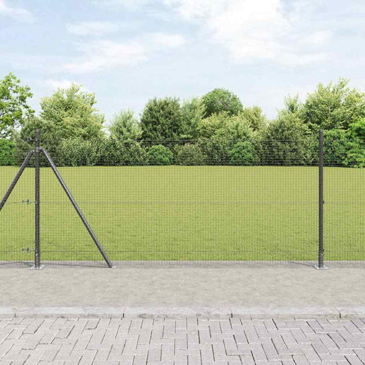 vidaXL Συρματόπλεγμα με Σκυρόδεμα 50 x 0,8 m PVC-Επικαλυμμένο Ατσάλι