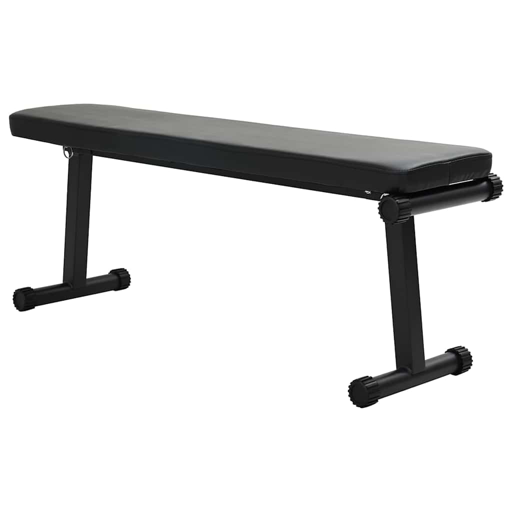 vidaXL Αναδιπλούμενος Πάγκος Βάρους Μαύρο 109 x 29 x 42 εκ. Ατσάλι