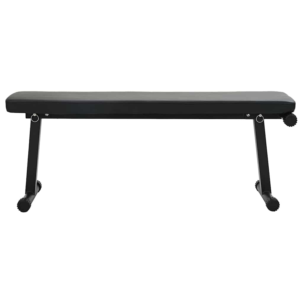 vidaXL Αναδιπλούμενος Πάγκος Βάρους Μαύρο 109 x 29 x 42 εκ. Ατσάλι