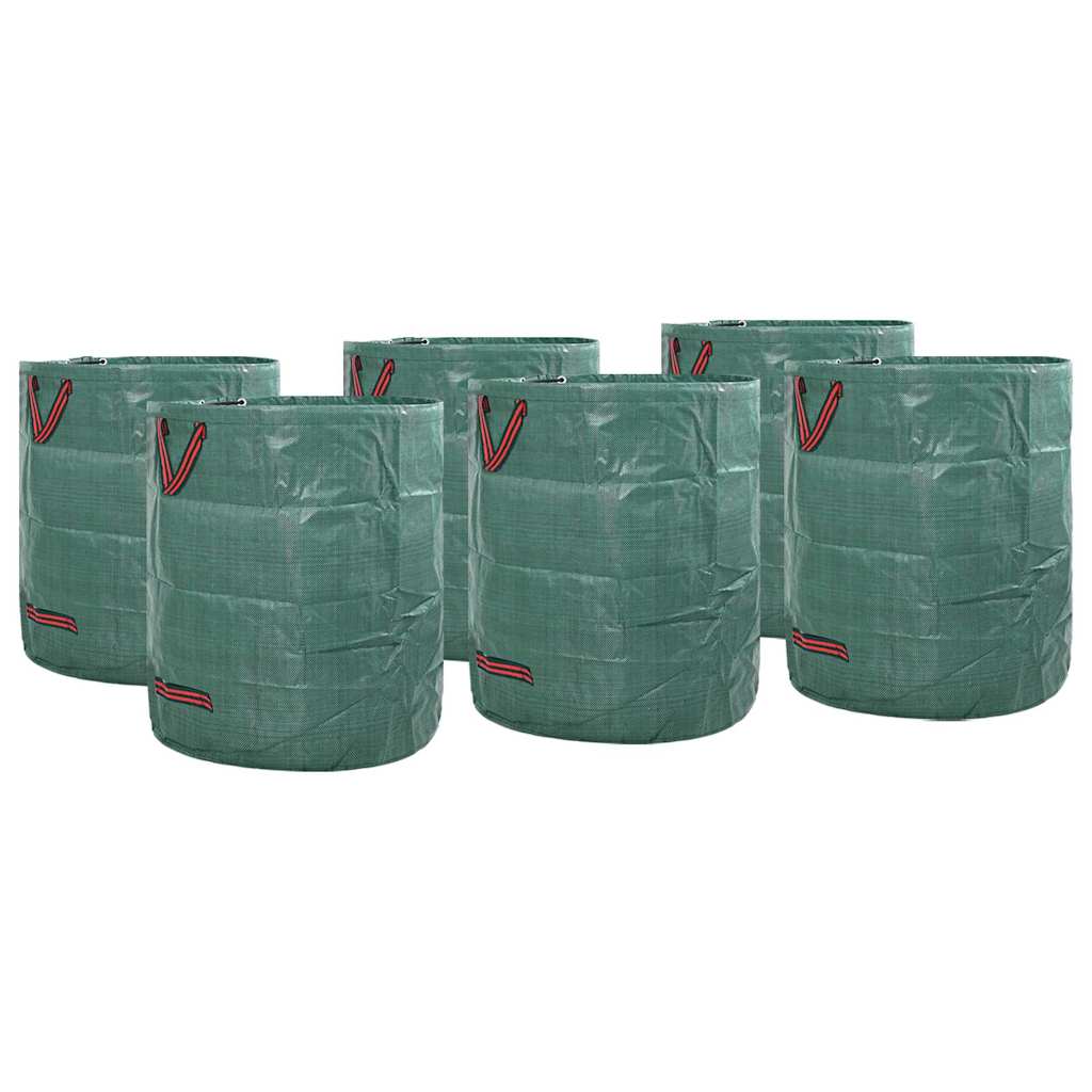 vidaXL Σακούλες Σκουπιδιών Κήπου 12 pcs Πράσινο 67 x 67 x 75,5 εκ