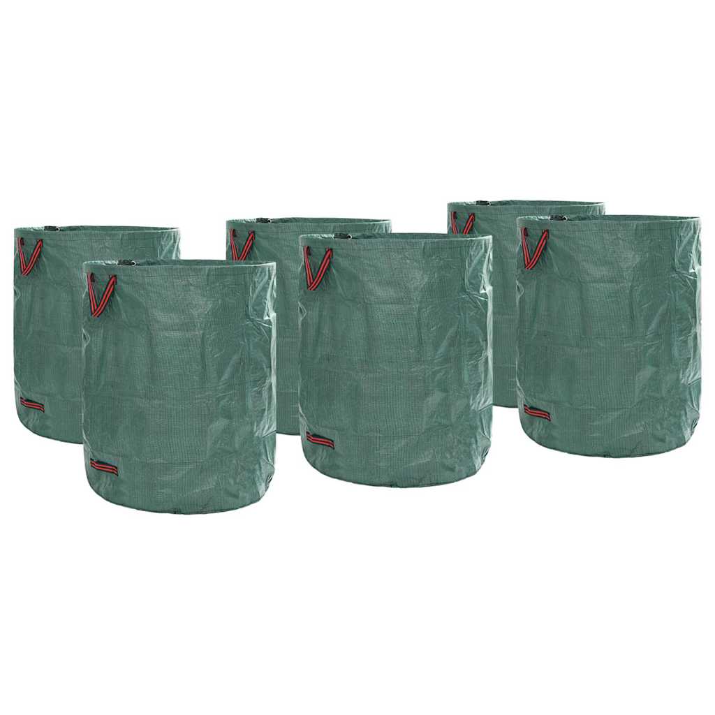 vidaXL Σακούλες Σκουπιδιών Κήπου 12 pcs 500 l Πράσινο Πολυπροπυλένιο