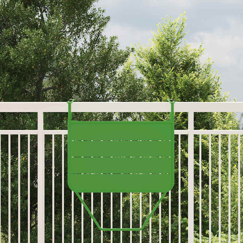 vidaXL Κρεμαστός Τραπέζι Μπαλκονιού Πράσινο 60 x 39 x 65 εκ. Ατσάλι