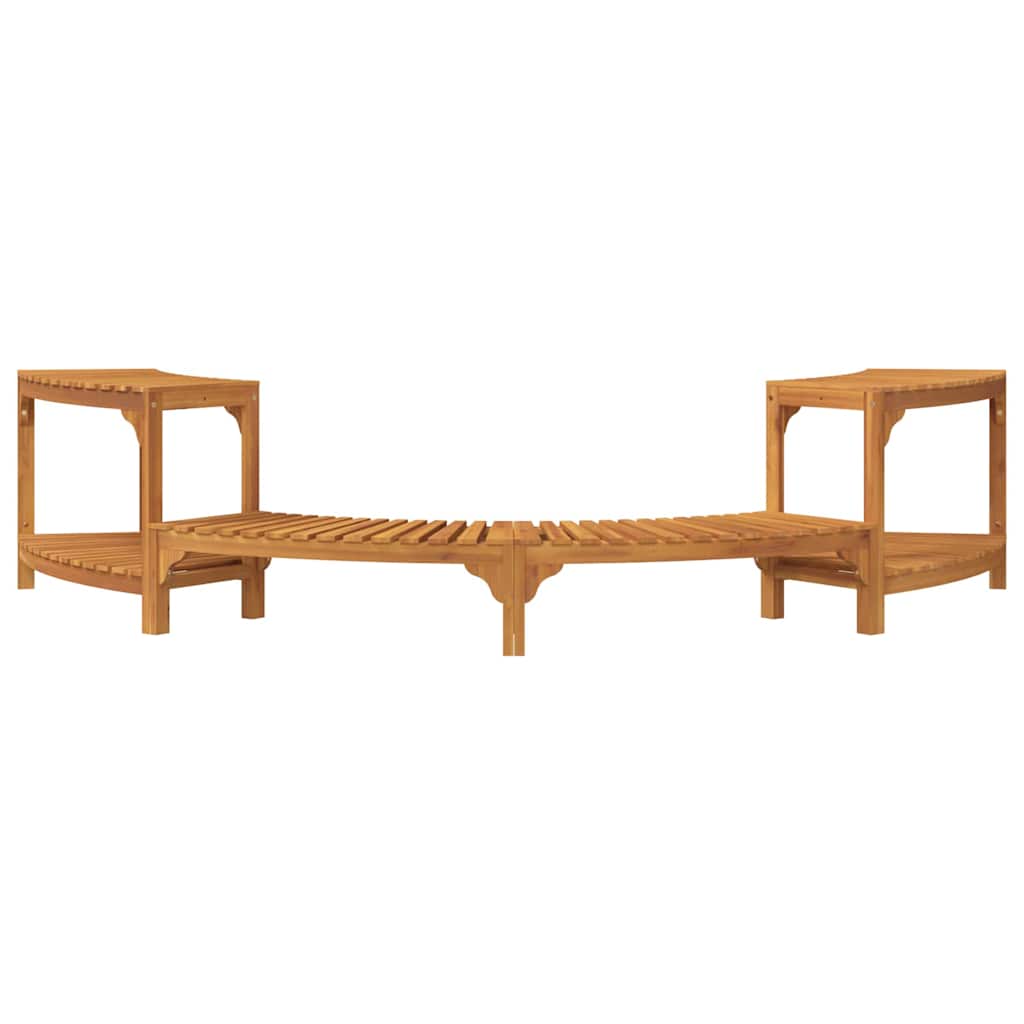 vidaXL Γύρω από τη σάουνα μισού κύκλου 252x111.5x55.5 εκ από μασίφ ξύλο ακακίας