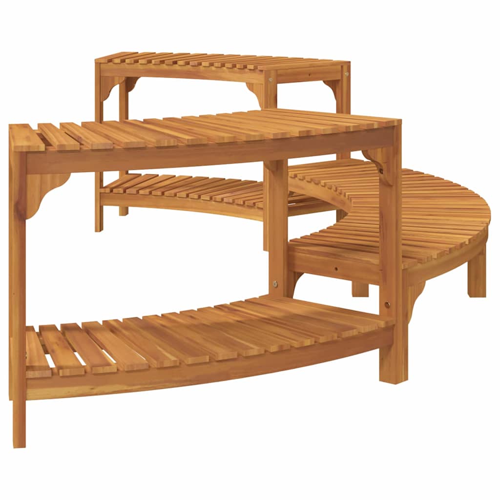 vidaXL Γύρω από τη σάουνα μισού κύκλου 252x111.5x55.5 εκ από μασίφ ξύλο ακακίας