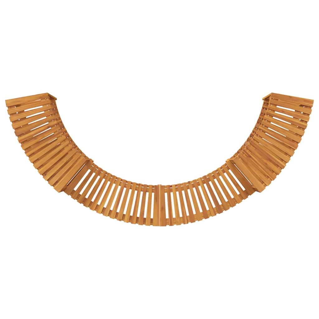 vidaXL Γύρω από τη σάουνα μισού κύκλου 252x111.5x55.5 εκ από μασίφ ξύλο ακακίας