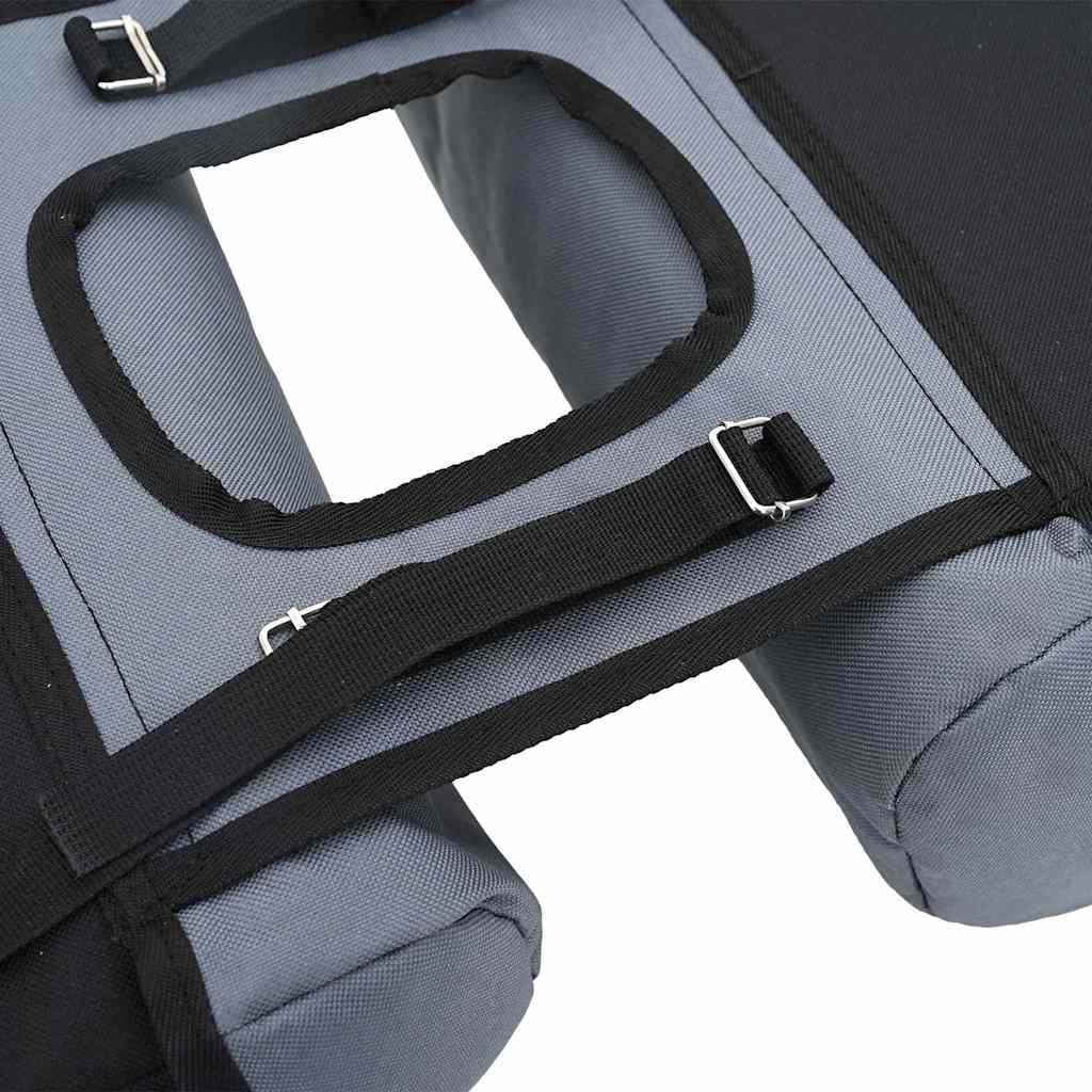 vidaXL Τσάντα Ποδηλάτου Γκρι και Μαύρο 31,5 x 15,5 x 40 εκ Πολυεστέρας