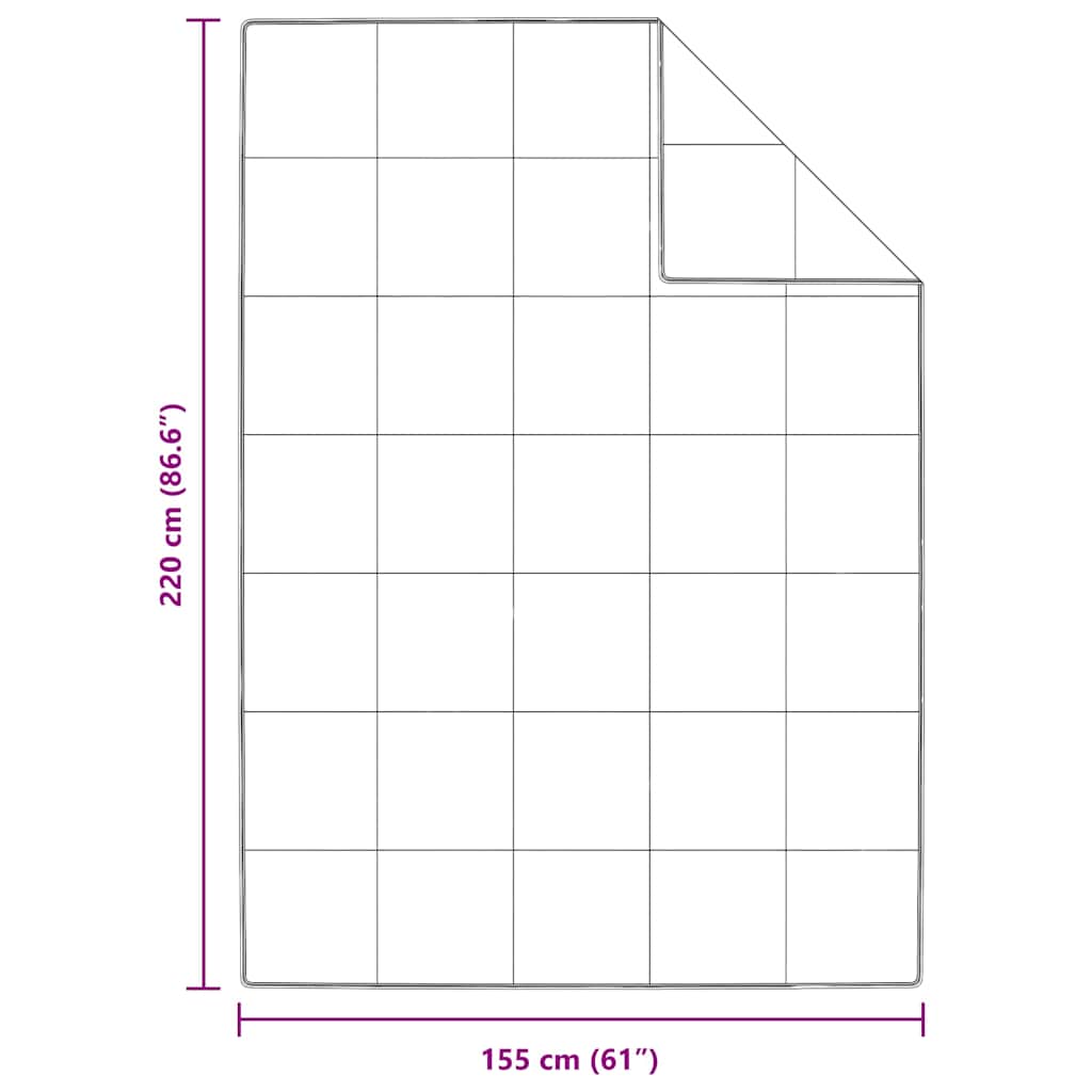 vidaXL Κουβέρτες & Κουβερλί Λευκό 155 x 220 εκ. Πούπουλο