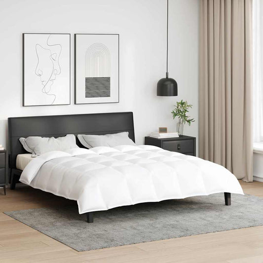 vidaXL Κουβέρτα 2 σε 1 Λευκό 240 x 200 cm Φτερό