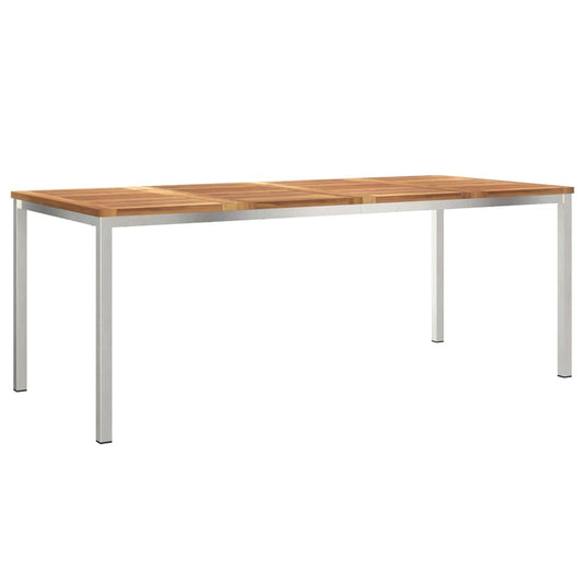 vidaXL Τραπέζι Εξωτερικής Διατροφής Καφέ Μασίφ ξύλο teak