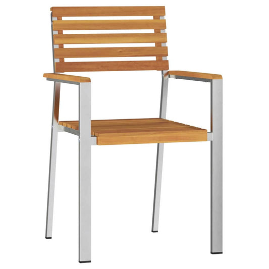 vidaXL Καρέκλα Κήπου 4 pcs Φυσικό Λάδι Στερεό Ξύλο Ακακίας