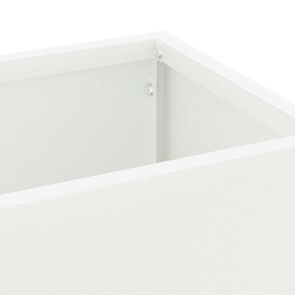 vidaXL Βάση ομπρέλας βροχής Λευκό 15,5 x 15,5 x 49 εκ Ατσάλι