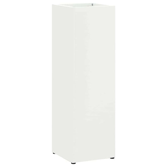 vidaXL Βάση ομπρέλας βροχής Λευκό 15,5 x 15,5 x 49 εκ Ατσάλι