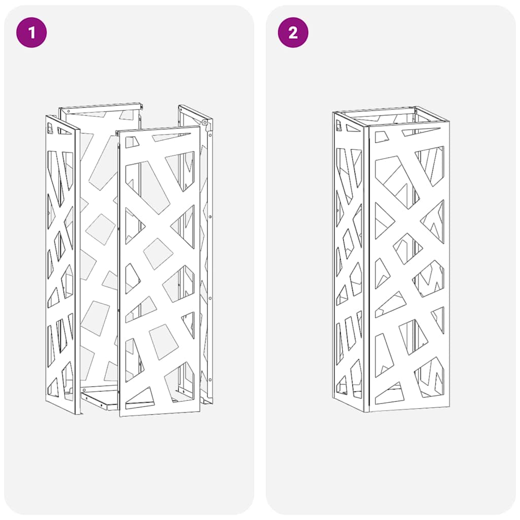 vidaXL Βάση ομπρέλας βροχής Μουσταρδί 15,5 x 15,5 x 49 εκ Ατσάλι