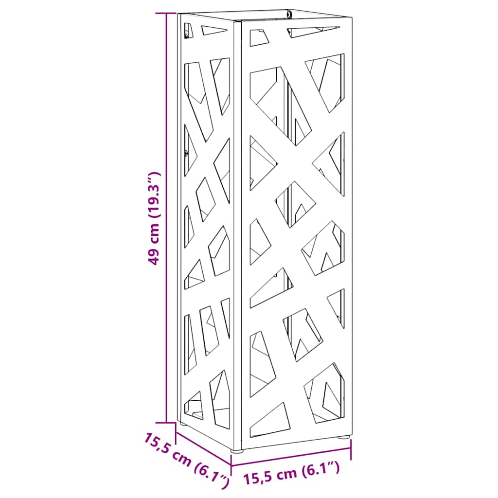 vidaXL Βάση ομπρέλας βροχής Μουσταρδί 15,5 x 15,5 x 49 εκ Ατσάλι