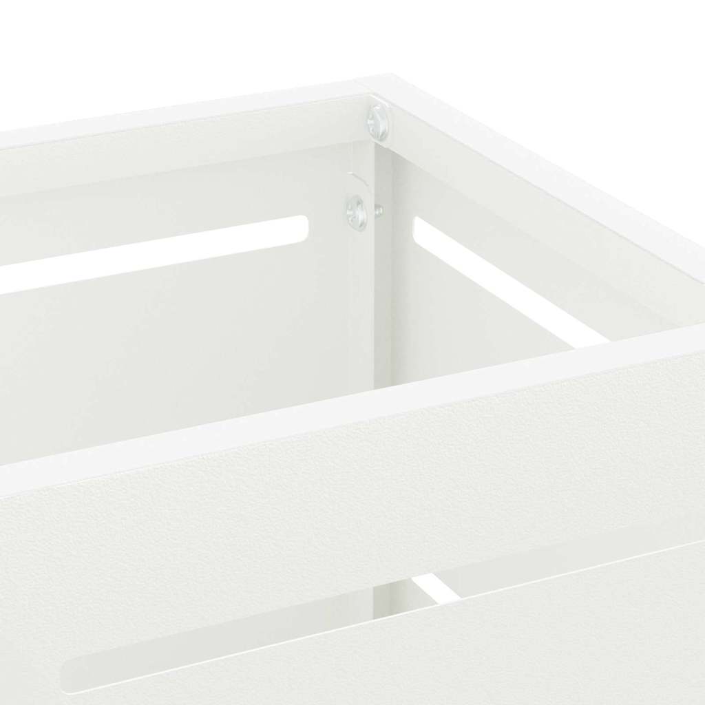 vidaXL Βάση ομπρέλας βροχής Λευκό 15,5 x 15,5 x 49 εκ Ατσάλι