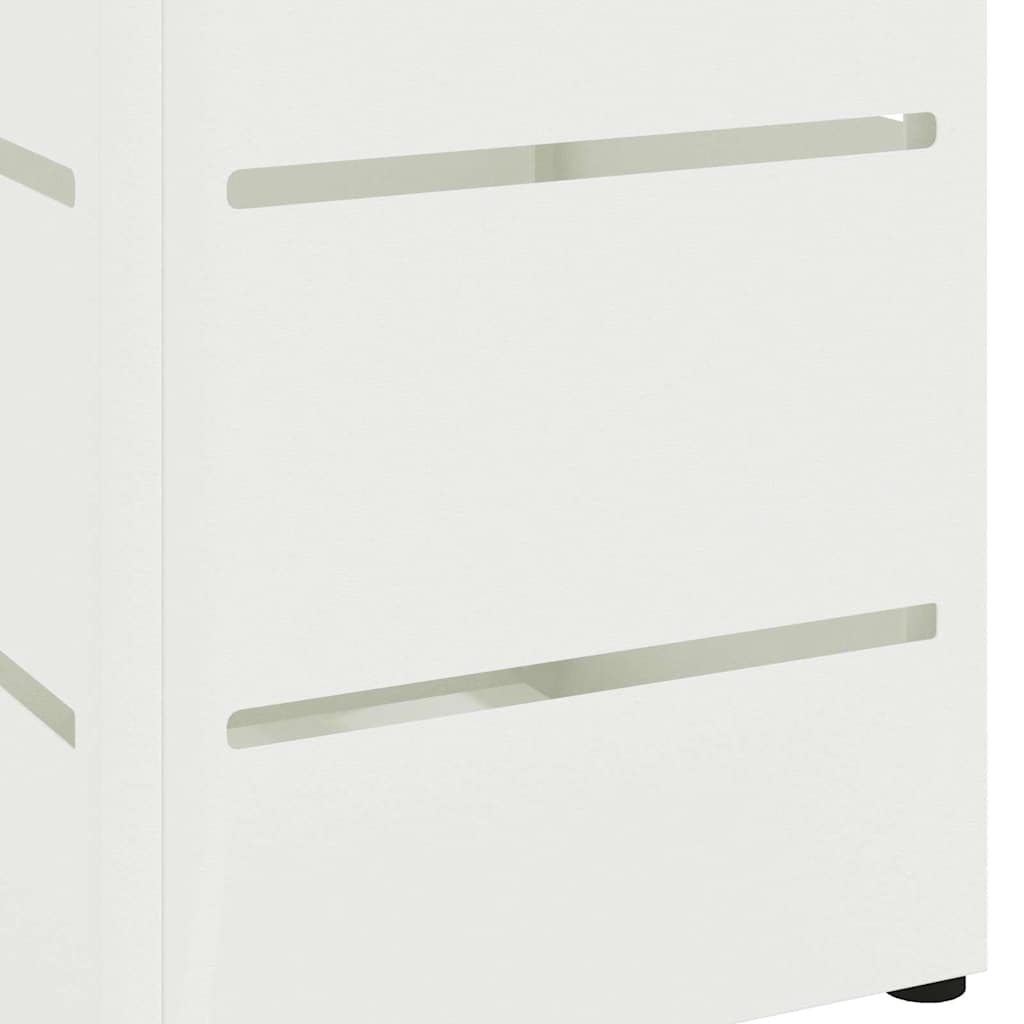 vidaXL Βάση ομπρέλας βροχής Λευκό 15,5 x 15,5 x 49 εκ Ατσάλι