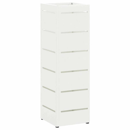 vidaXL Βάση ομπρέλας βροχής Λευκό 15,5 x 15,5 x 49 εκ Ατσάλι