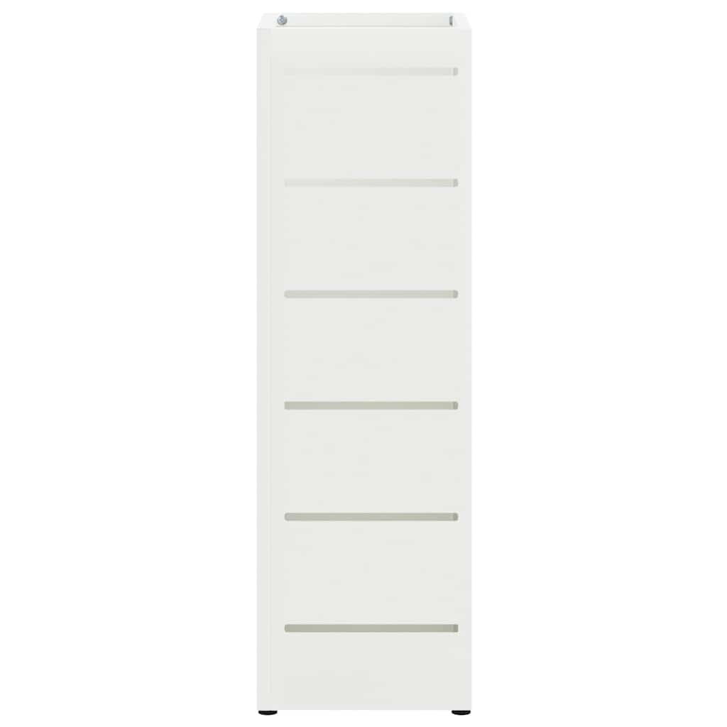 vidaXL Βάση ομπρέλας βροχής Λευκό 15,5 x 15,5 x 49 εκ Ατσάλι