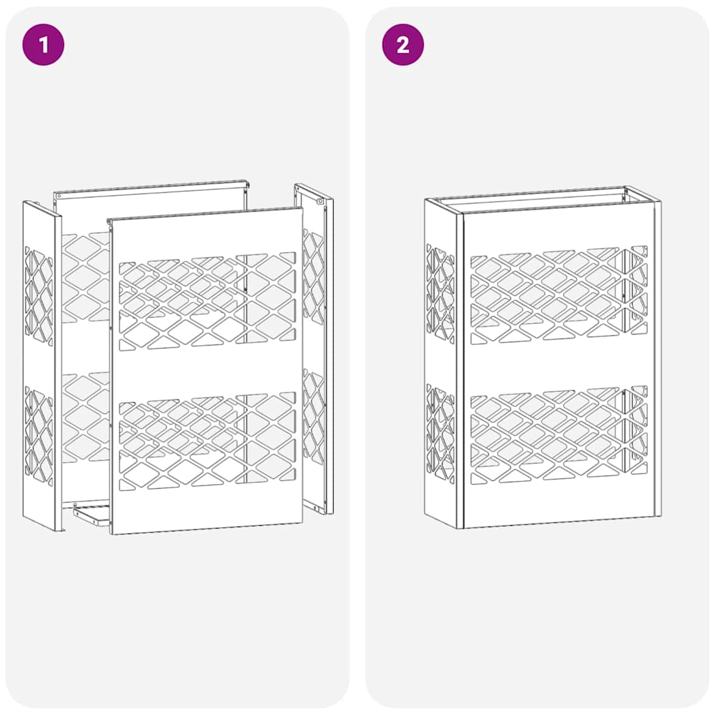vidaXL Βάση ομπρέλας βροχής Μαύρο 28 x 12 x 41 εκ Ατσάλι