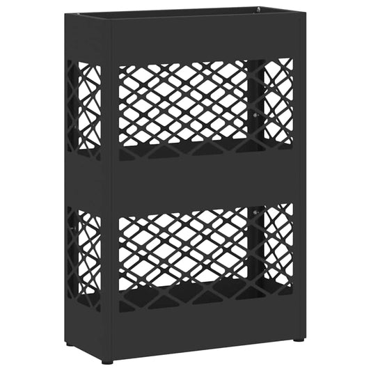 vidaXL Βάση ομπρέλας βροχής Μαύρο 28 x 12 x 41 εκ Ατσάλι