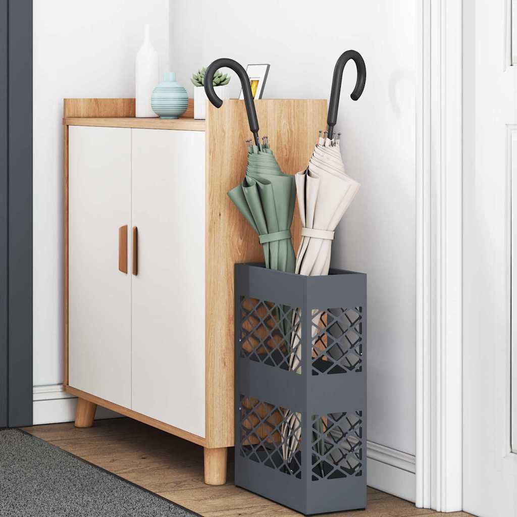 vidaXL Βάση ομπρέλας βροχής Ανθρακί 28 x 12 x 41 εκ Ατσάλι