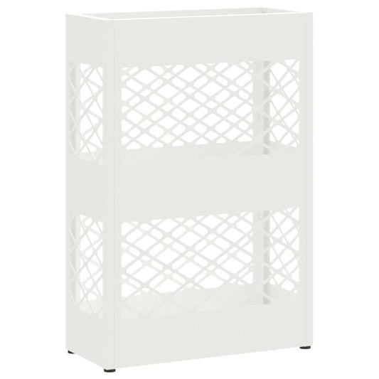 vidaXL Βάση ομπρέλας βροχής Λευκό 28 x 12 x 41 εκ Ατσάλι