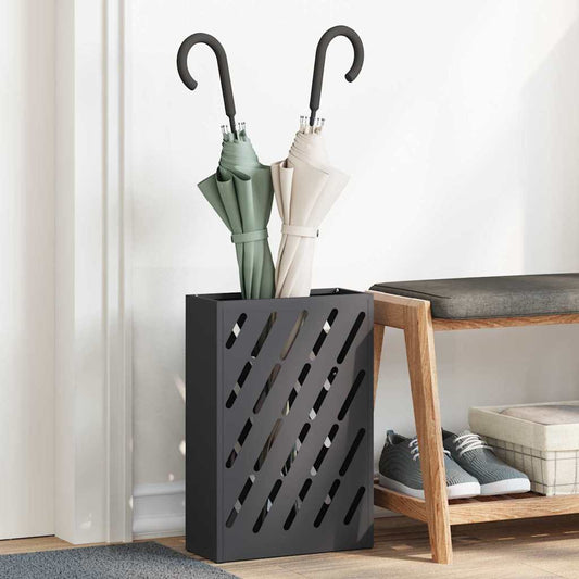 vidaXL Βάση ομπρέλας βροχής Μαύρο 28 x 12 x 41 εκ Ατσάλι