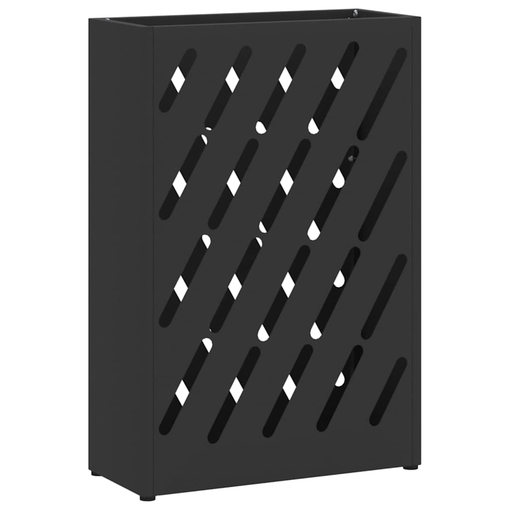 vidaXL Βάση ομπρέλας βροχής Μαύρο 28 x 12 x 41 εκ Ατσάλι