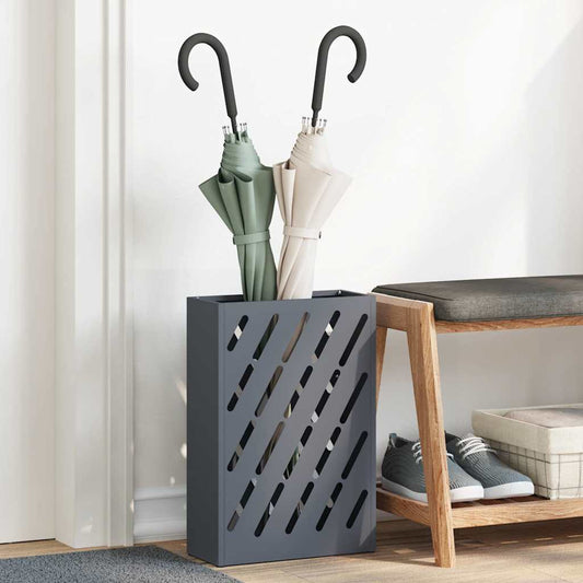 vidaXL Βάση ομπρέλας βροχής Ανθρακί 28 x 12 x 41 εκ Ατσάλι