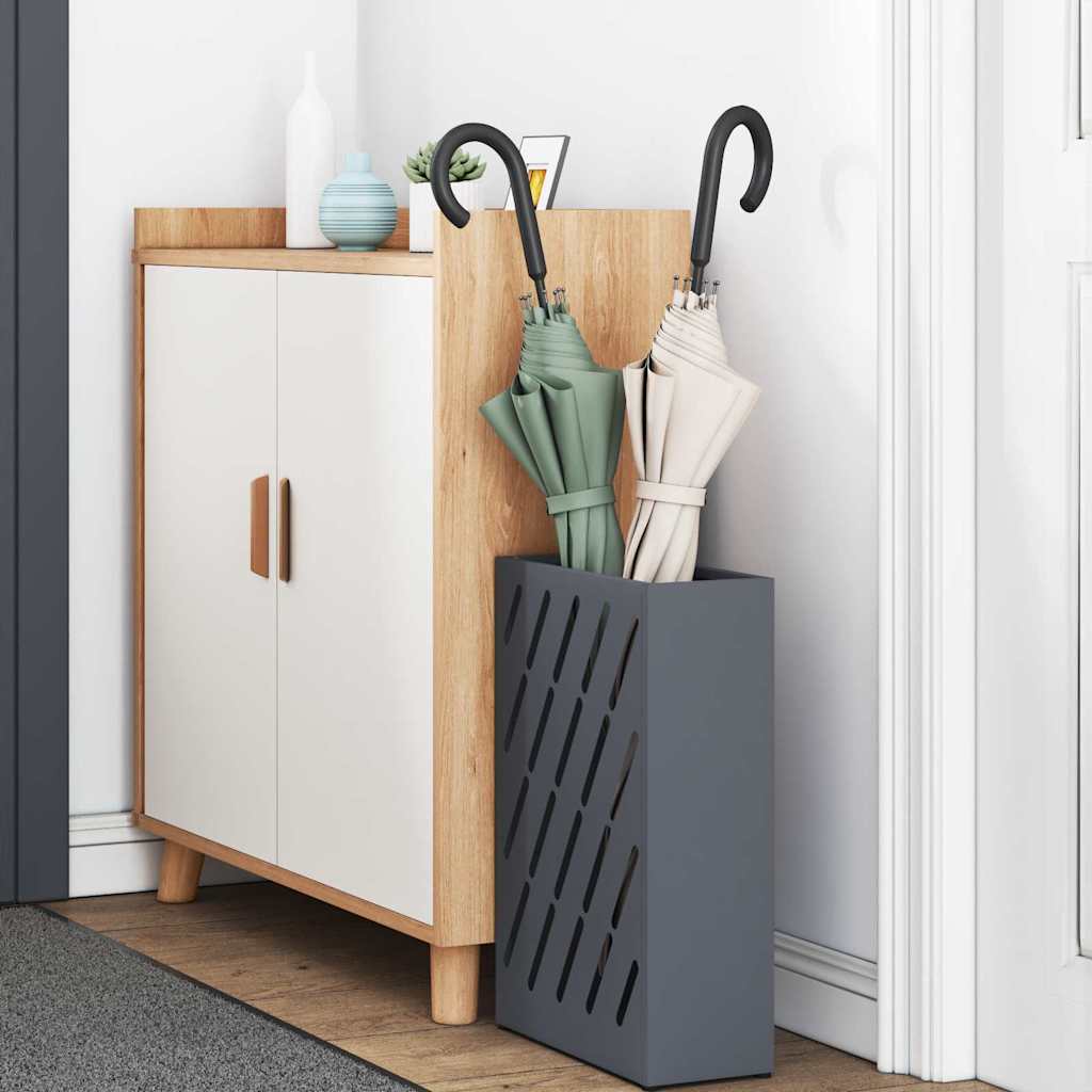 vidaXL Βάση ομπρέλας βροχής Ανθρακί 28 x 12 x 41 εκ Ατσάλι