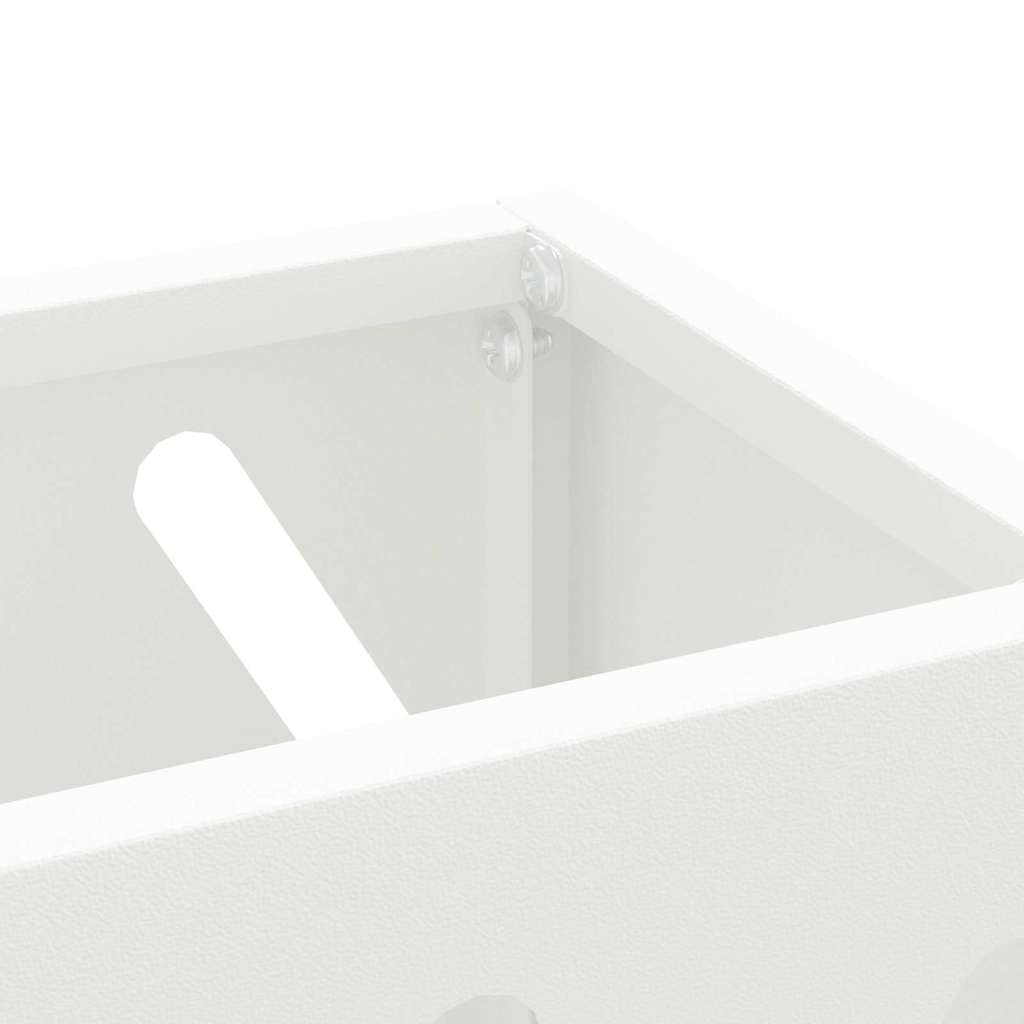 vidaXL Βάση ομπρέλας βροχής Λευκό 28 x 12 x 41 εκ Ατσάλι