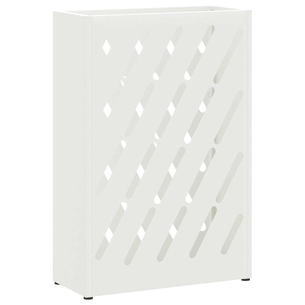 vidaXL Βάση ομπρέλας βροχής Λευκό 28 x 12 x 41 εκ Ατσάλι