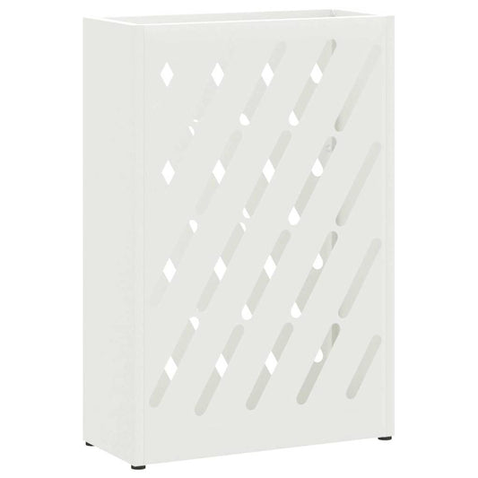 vidaXL Βάση ομπρέλας βροχής Λευκό 28 x 12 x 41 εκ Ατσάλι