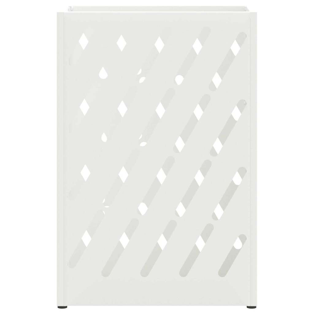 vidaXL Βάση ομπρέλας βροχής Λευκό 28 x 12 x 41 εκ Ατσάλι