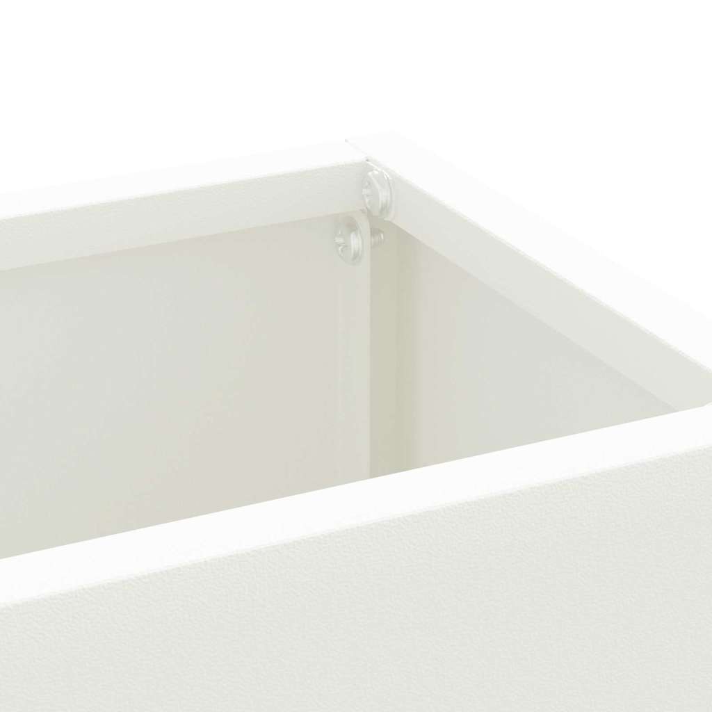 vidaXL Βάση ομπρέλας βροχής Λευκό 28 x 12 x 41 εκ Ατσάλι