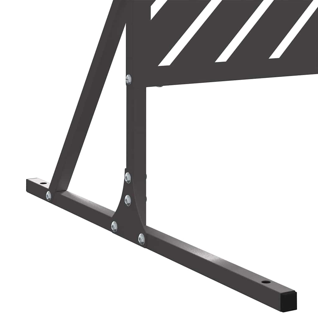 vidaXL Οθόνη Ιδιωτικότητας Μαύρο Ατσάλι