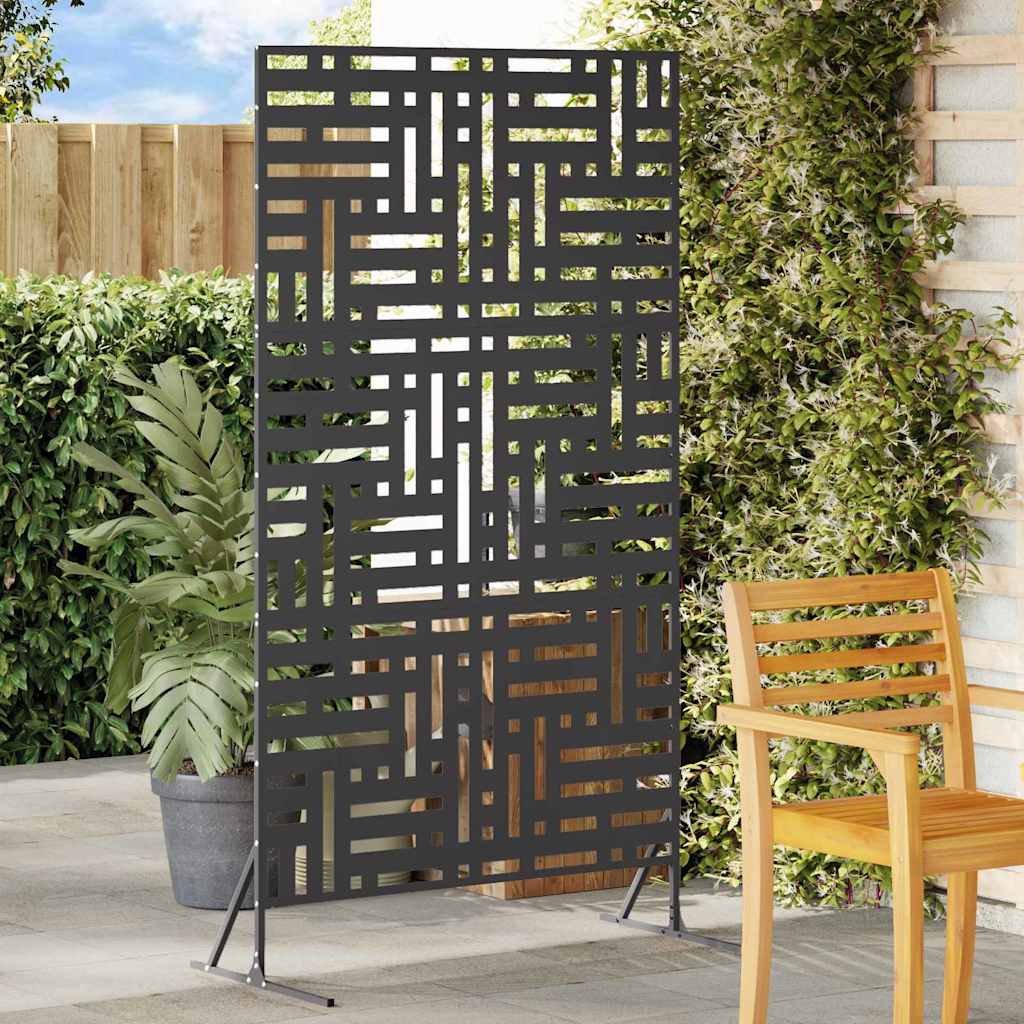 vidaXL Οθόνη Ιδιωτικότητας Μαύρο 100 x 50 x 180 εκ. Ατσάλι