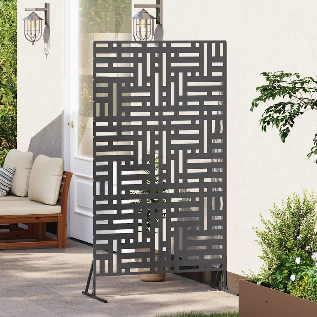 vidaXL Οθόνη Ιδιωτικότητας Μαύρο 100 x 50 x 180 εκ. Ατσάλι