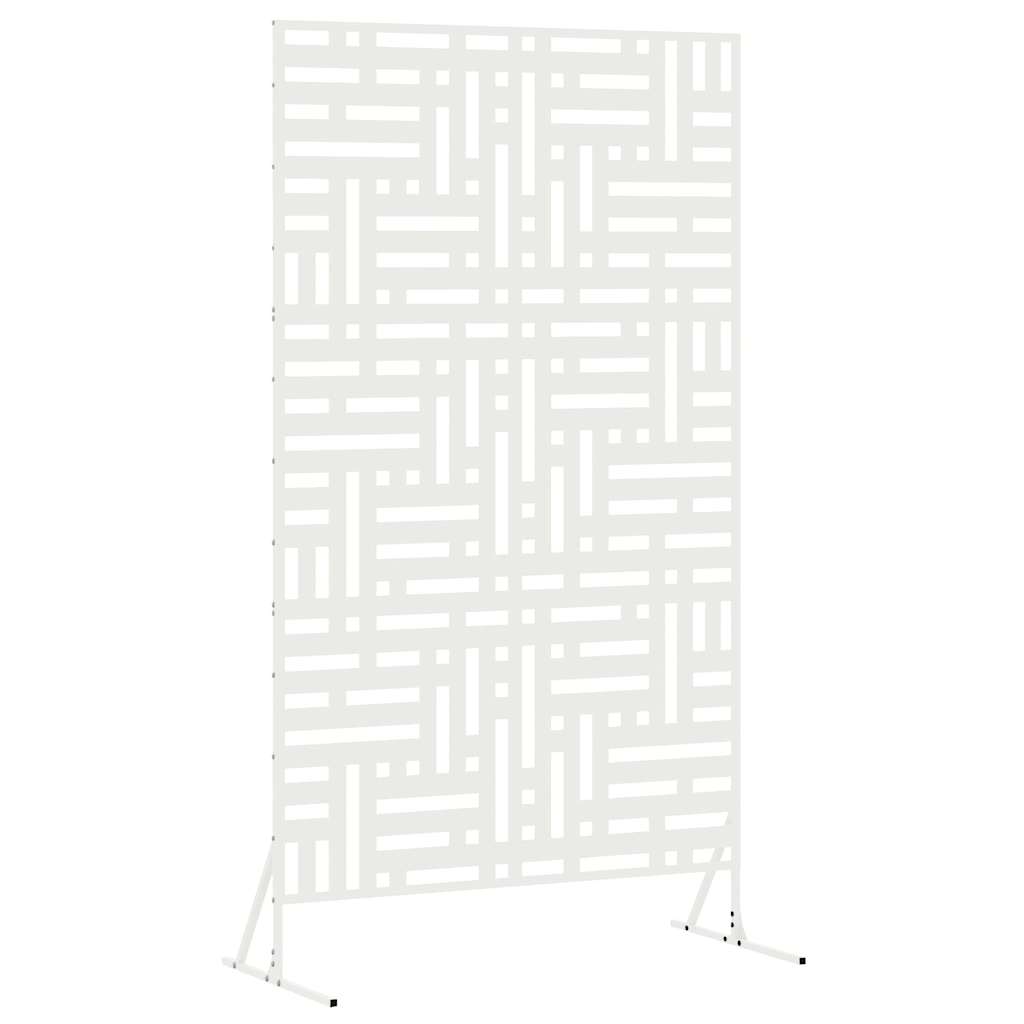 vidaXL Οθόνη Ιδιωτικότητας 100 x 50 x 180 εκ. Ατσάλι Λευκό