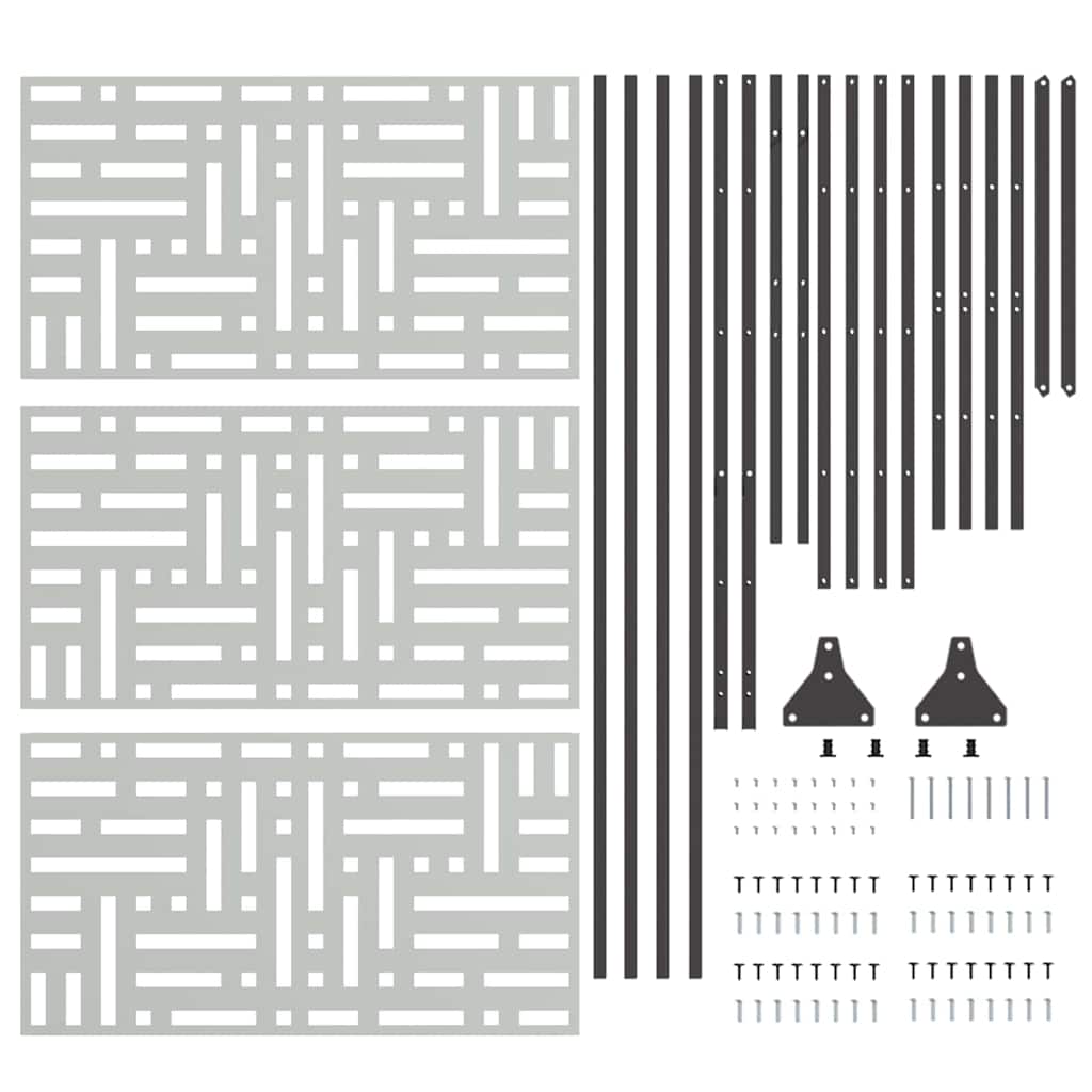 vidaXL Οθόνη Ιδιωτικότητας Γκρι Ατσάλι