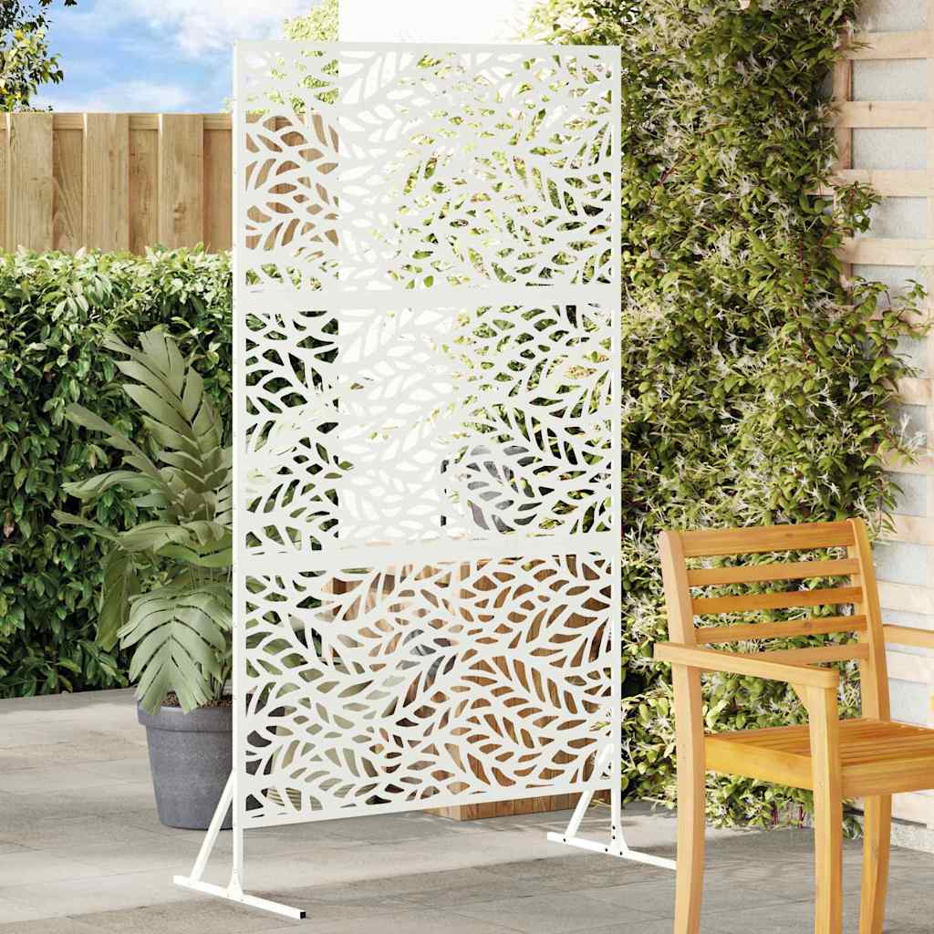 vidaXL Οθόνη Ιδιωτικότητας 100 x 50 x 180 εκ. Ατσάλι Λευκό