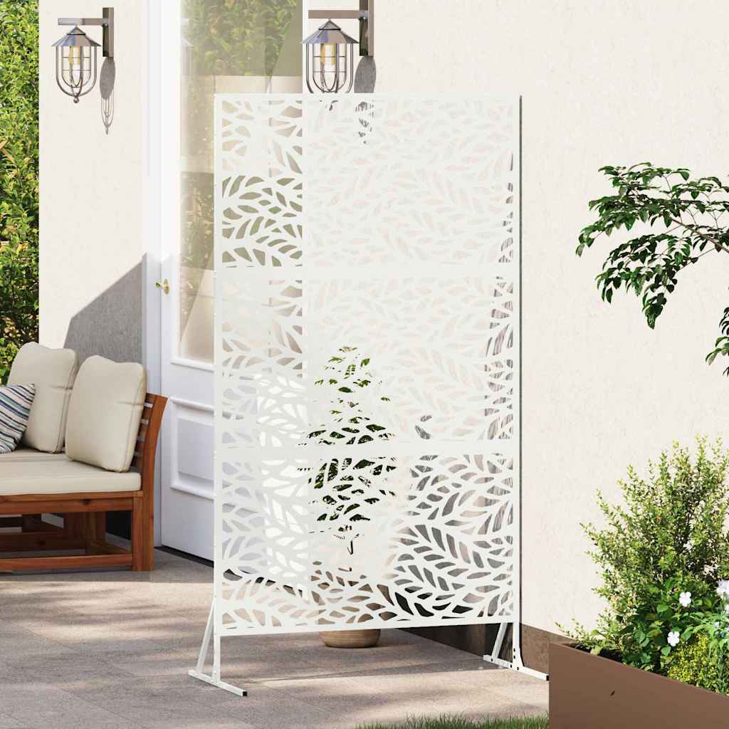 vidaXL Οθόνη Ιδιωτικότητας 100 x 50 x 180 εκ. Ατσάλι Λευκό